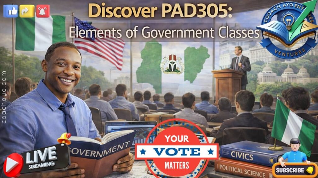 Discover PAD305: Elements of Government Classes