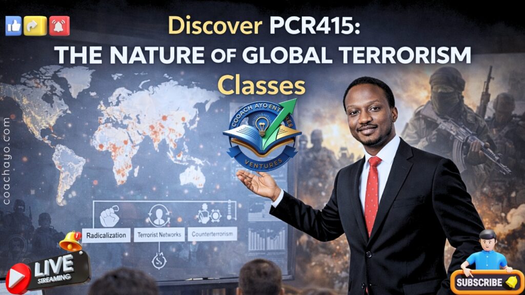 Discover PCR415: The Nature of Global Terrorism Classes