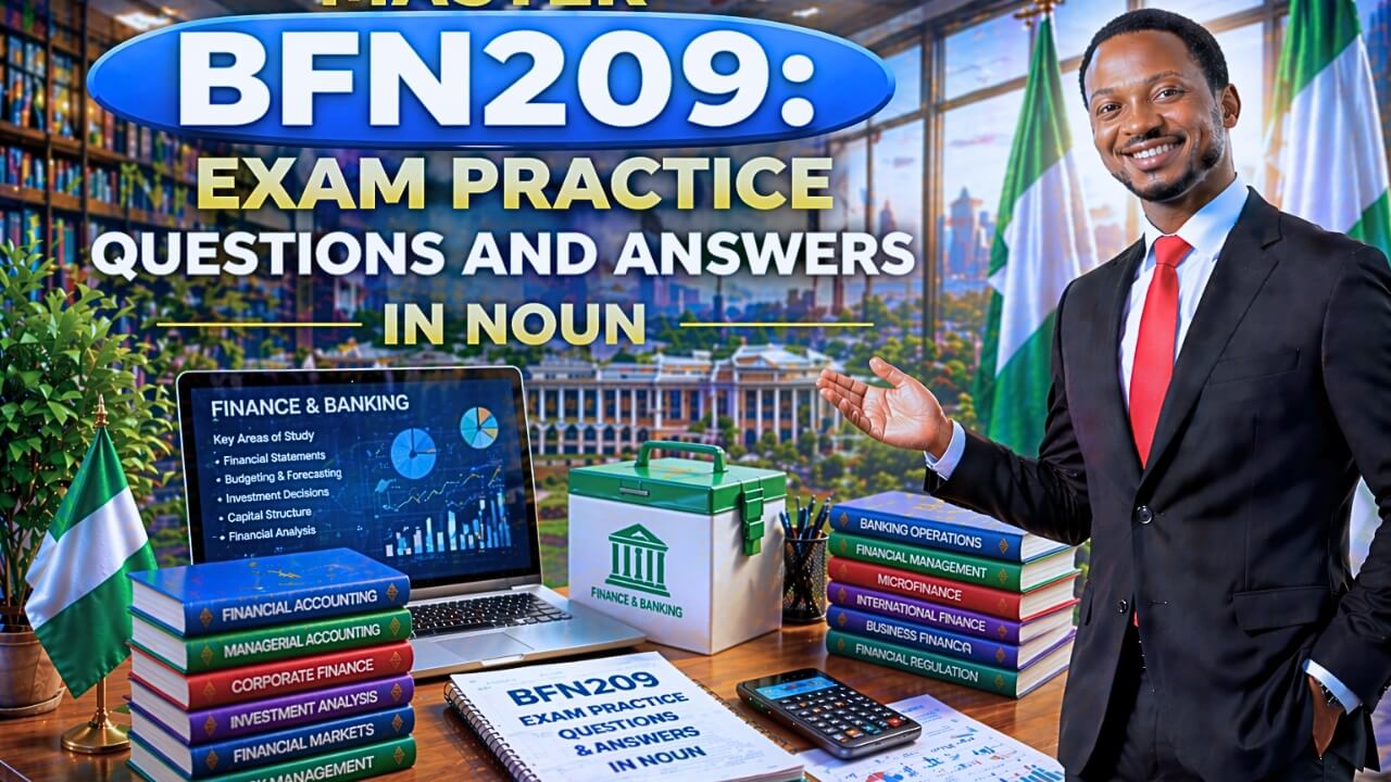 BFN209 EXAM PRACTICE QUESTIONS AND ANSWERS IN NOUN