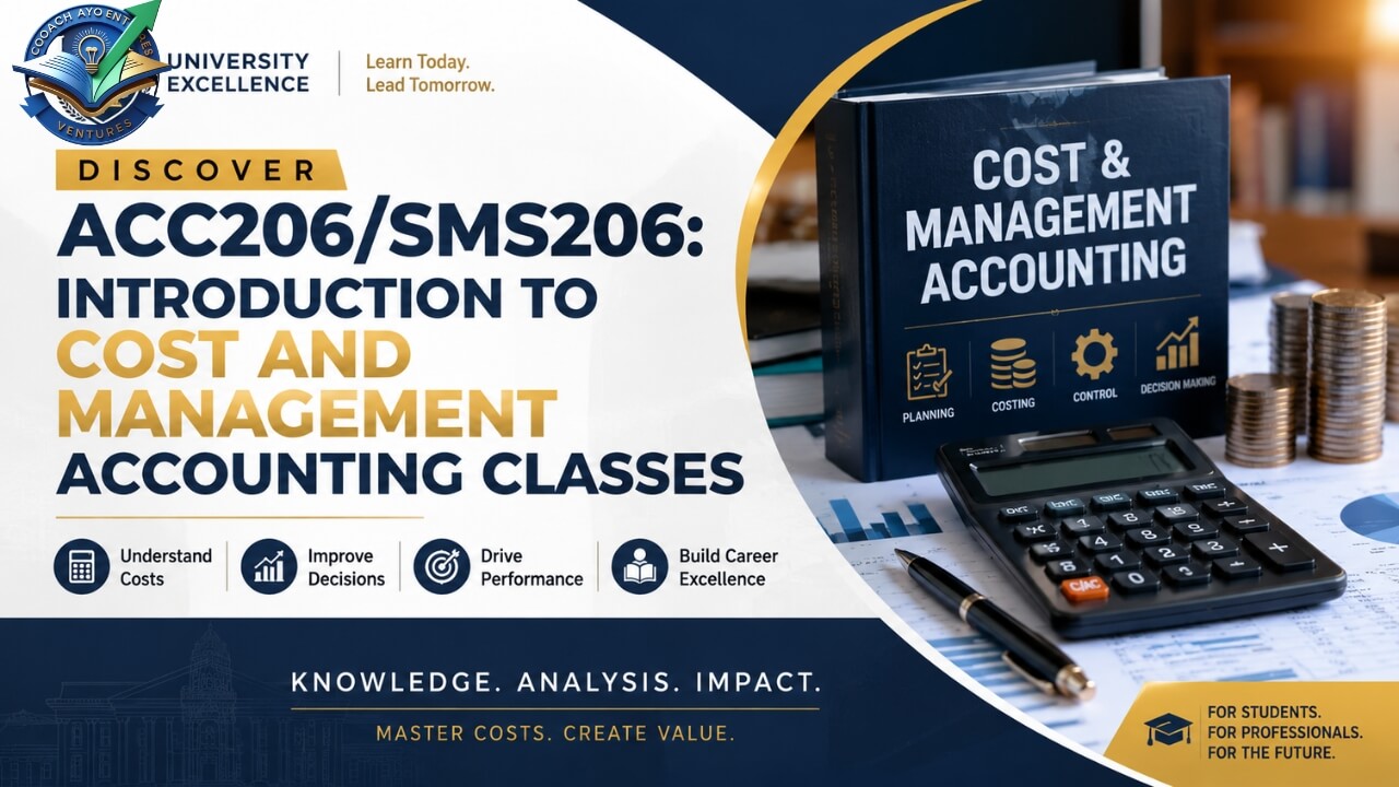 Discover ACC206/SMS206: Introduction to Cost and Management Accounting Classes
