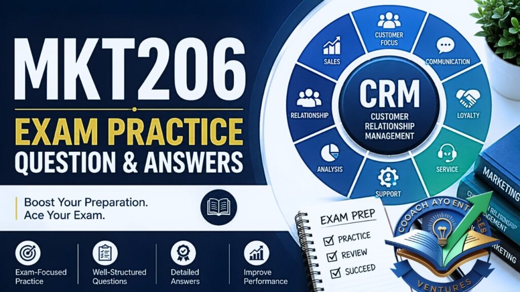 MKT206 EXAM PRACTICE QUESTIONS AND ANSWERS