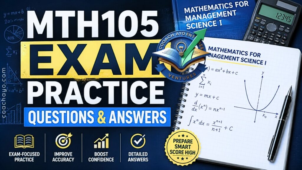 MTH105 Exam Practice Questions and Answers