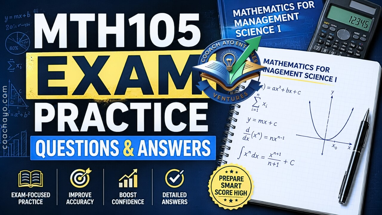 MTH105 Exam Practice Questions and Answers
