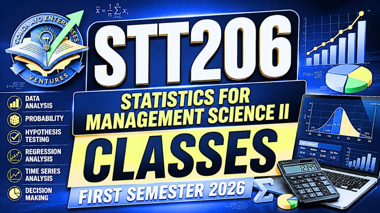 STT206: Statistics for Management Science II Classes